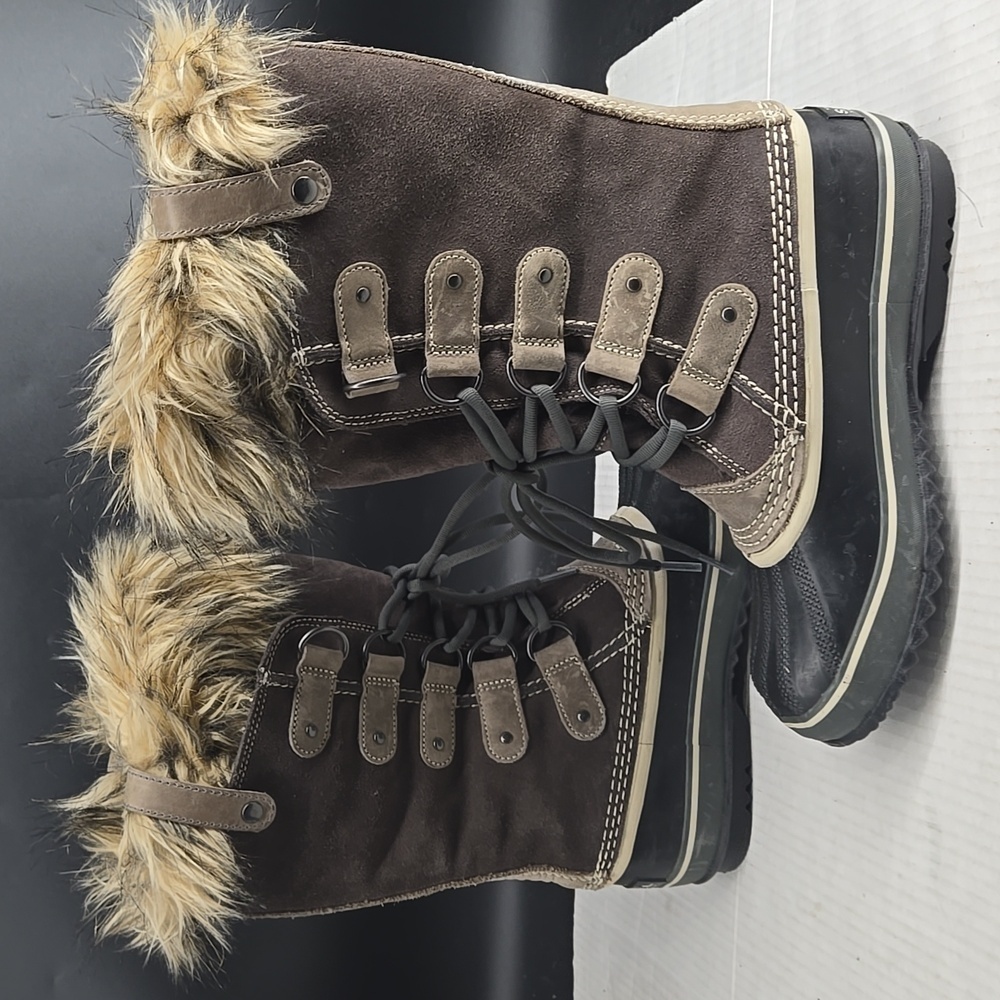 Sorel Joan of Arctic Winter Boots Faux Fur Trim 7 - Picture 5 of 11